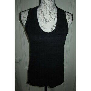 Banana Republic black & navy blue sleeveless knit shell sweater, ladies' size S